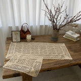 Maxbell Lace Tablecloth Coffee Table Mat Decorative Hollow for Holiday Home Decor 40cmx90cm