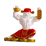 Maxbell Creative Strong Arm Lucky Cat Statue Home Decoration for Living Room Desk
