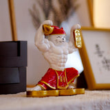 Maxbell Creative Strong Arm Lucky Cat Statue Home Decoration for Living Room Desk