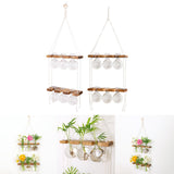 Maxbell Maxbell Wall Hanging Planter Terrarium Wooden Frame Stand for Office Home Decor A