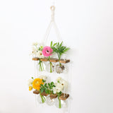 Maxbell Maxbell Wall Hanging Planter Terrarium Wooden Frame Stand for Office Home Decor A