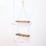 Maxbell Maxbell Wall Hanging Planter Terrarium Wooden Frame Stand for Office Home Decor A