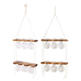 Maxbell Maxbell Wall Hanging Planter Terrarium Wooden Frame Stand for Office Home Decor A