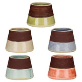 Maxbell Maxbell Ceramic Retro Match Holder for Fireplace with Storage Pot Jar Gifts Yellow