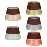 Maxbell Maxbell Ceramic Retro Match Holder for Fireplace with Storage Pot Jar Gifts Yellow