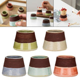 Maxbell Maxbell Ceramic Retro Match Holder for Fireplace with Storage Pot Jar Gifts Yellow