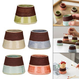 Maxbell Maxbell Ceramic Retro Match Holder for Fireplace with Storage Pot Jar Gifts Yellow