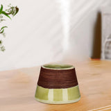 Maxbell Maxbell Ceramic Retro Match Holder for Fireplace with Storage Pot Jar Gifts Yellow