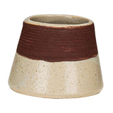 Maxbell Maxbell Ceramic Retro Match Holder for Fireplace with Storage Pot Jar Gifts Beige