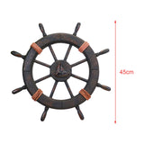 Maxbell Maxbell Nautical Ship Steering Wheel Door Hanging Ornament Boat Steering Beach Theme A