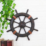 Maxbell Maxbell Nautical Ship Steering Wheel Door Hanging Ornament Boat Steering Beach Theme A
