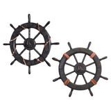 Maxbell Maxbell Nautical Ship Steering Wheel Door Hanging Ornament Boat Steering Beach Theme A