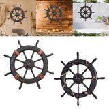 Maxbell Maxbell Nautical Ship Steering Wheel Door Hanging Ornament Boat Steering Beach Theme A