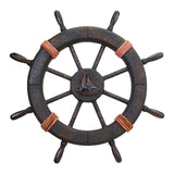 Maxbell Maxbell Nautical Ship Steering Wheel Door Hanging Ornament Boat Steering Beach Theme A