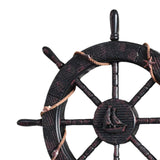 Maxbell Maxbell Nautical Ship Steering Wheel Door Hanging Ornament Boat Steering Beach Theme B