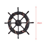 Maxbell Maxbell Nautical Ship Steering Wheel Door Hanging Ornament Boat Steering Beach Theme B