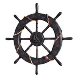 Maxbell Maxbell Nautical Ship Steering Wheel Door Hanging Ornament Boat Steering Beach Theme B