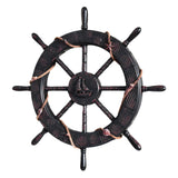 Maxbell Maxbell Nautical Ship Steering Wheel Door Hanging Ornament Boat Steering Beach Theme B