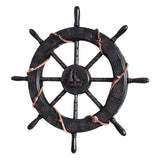 Maxbell Maxbell Nautical Ship Steering Wheel Door Hanging Ornament Boat Steering Beach Theme B
