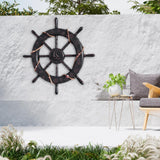 Maxbell Maxbell Nautical Ship Steering Wheel Door Hanging Ornament Boat Steering Beach Theme B