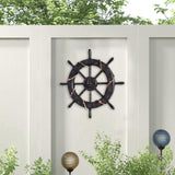 Maxbell Maxbell Nautical Ship Steering Wheel Door Hanging Ornament Boat Steering Beach Theme B