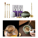 Maxbell 9 Pieces Copper incenses Burner Fragrance Tool Making Kit for Meditation