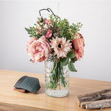 Maxbell Artificial Flowers Bouquet Wedding Flowers for Centerpieces Desktop Garden Pink
