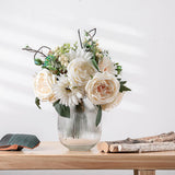 Maxbell Artificial Flowers Bouquet Wedding Flowers for Centerpieces Desktop Garden Pink