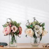 Maxbell Artificial Flowers Bouquet Wedding Flowers for Centerpieces Desktop Garden Pink