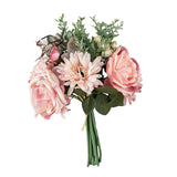 Maxbell Artificial Flowers Bouquet Wedding Flowers for Centerpieces Desktop Garden Pink
