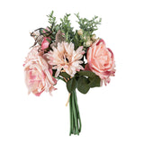 Maxbell Artificial Flowers Bouquet Wedding Flowers for Centerpieces Desktop Garden Pink