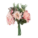Maxbell Artificial Flowers Bouquet Wedding Flowers for Centerpieces Desktop Garden Pink