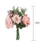 Maxbell Artificial Flowers Bouquet Wedding Flowers for Centerpieces Desktop Garden Pink