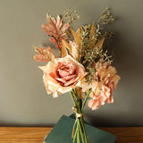 Maxbell Romantic Artificial Flowers Bouquet Arrangement for Wedding Kitchen Pink