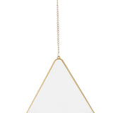 Maxbell 3Pcs Diamond Shape Wall Hanging Mirror Decorative Chain Mirrors for Home