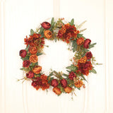 Maxbell 40cm Artificial Hydrangea Flower Wreath for Window Indoor Outdoor Garden