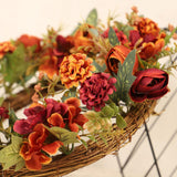 Maxbell 40cm Artificial Hydrangea Flower Wreath for Window Indoor Outdoor Garden