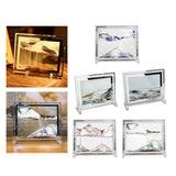 Maxbell Moving Sand Art Picture Artistic Landscape Decorative for Desktop Bedroom Aureate