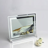 Maxbell Moving Sand Art Picture Artistic Landscape Decorative for Desktop Bedroom Aureate