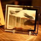 Maxbell Moving Sand Art Picture Artistic Landscape Decorative for Desktop Bedroom Aureate