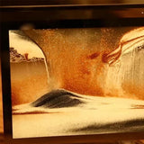 Maxbell Moving Sand Art Picture Artistic Landscape Decorative for Desktop Bedroom Aureate