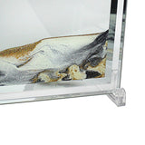 Maxbell Moving Sand Art Picture Artistic Landscape Decorative for Desktop Bedroom Aureate