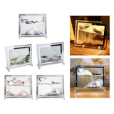 Maxbell Moving Sand Art Picture Artistic Landscape Decorative for Desktop Bedroom Aureate