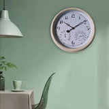 Maxbell 15" Wall Clock with Hygrometer Temperature Vintage for Garden Office Patio