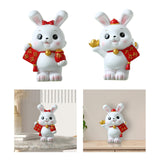 Maxbell Rabbit Piggy Bank Figurine Desktop Decoration Resin Rabbit Bunny Figurines Option 1