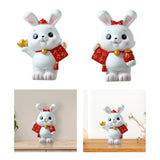 Maxbell Rabbit Piggy Bank Figurine Desktop Decoration Resin Rabbit Bunny Figurines Option 1