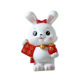 Maxbell Rabbit Piggy Bank Figurine Desktop Decoration Resin Rabbit Bunny Figurines Option 1