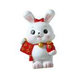 Maxbell Rabbit Piggy Bank Figurine Desktop Decoration Resin Rabbit Bunny Figurines Option 1