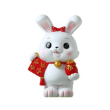 Maxbell Rabbit Piggy Bank Figurine Desktop Decoration Resin Rabbit Bunny Figurines Option 1