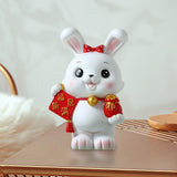 Maxbell Rabbit Piggy Bank Figurine Desktop Decoration Resin Rabbit Bunny Figurines Option 1